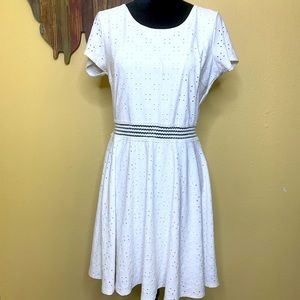 Sequin Hearts White Lace Dress